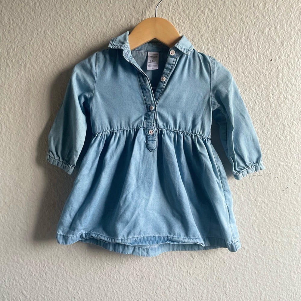 Denim Long Sleeve Toddler Dress